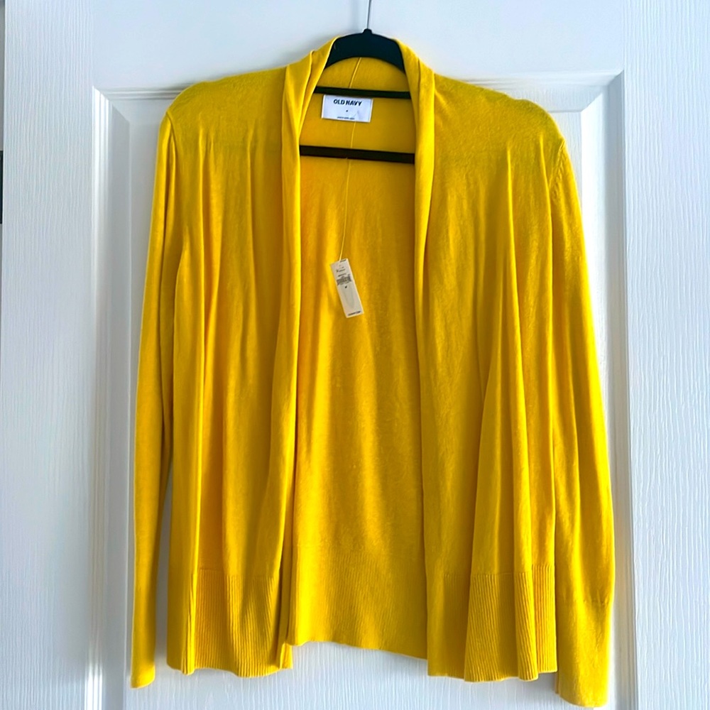 Old Navy NWT mustard yellow open cardigan